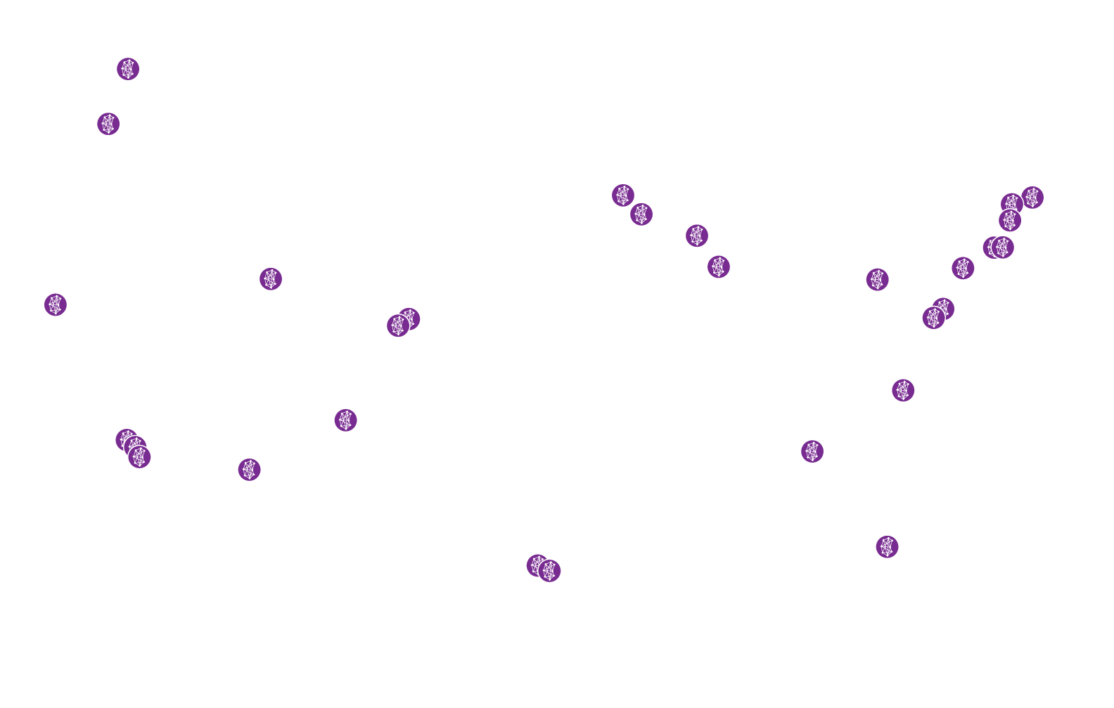 DCN center locations across the USA.